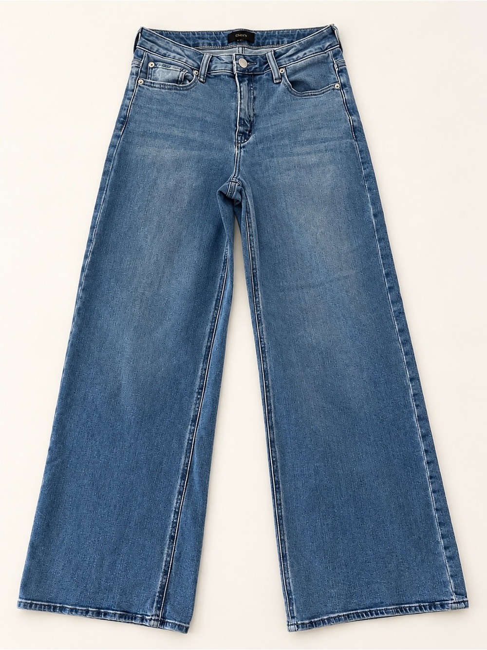 Quince Luna Stretch Wide Leg Jeans Seaside Blue Size 27